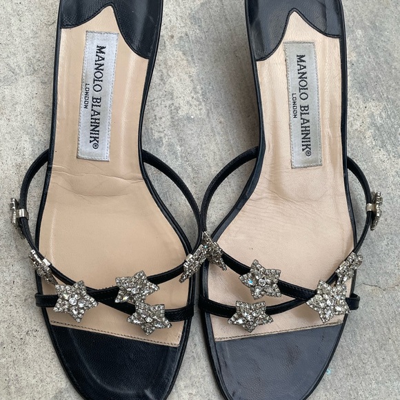 Authentic Manolo Blahnik sandals with crystal stars. - Picture 16 of 17